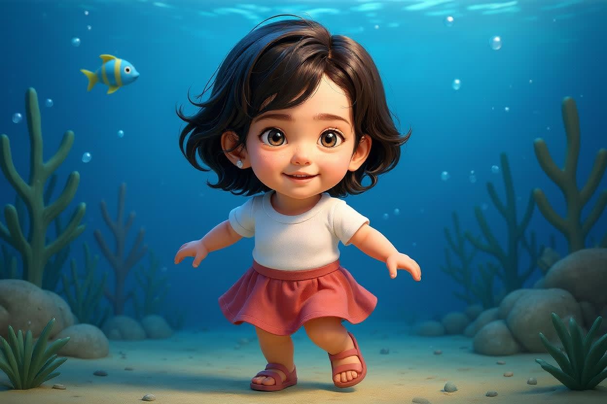 Yana's Underwater Adventure — illustration for page 7