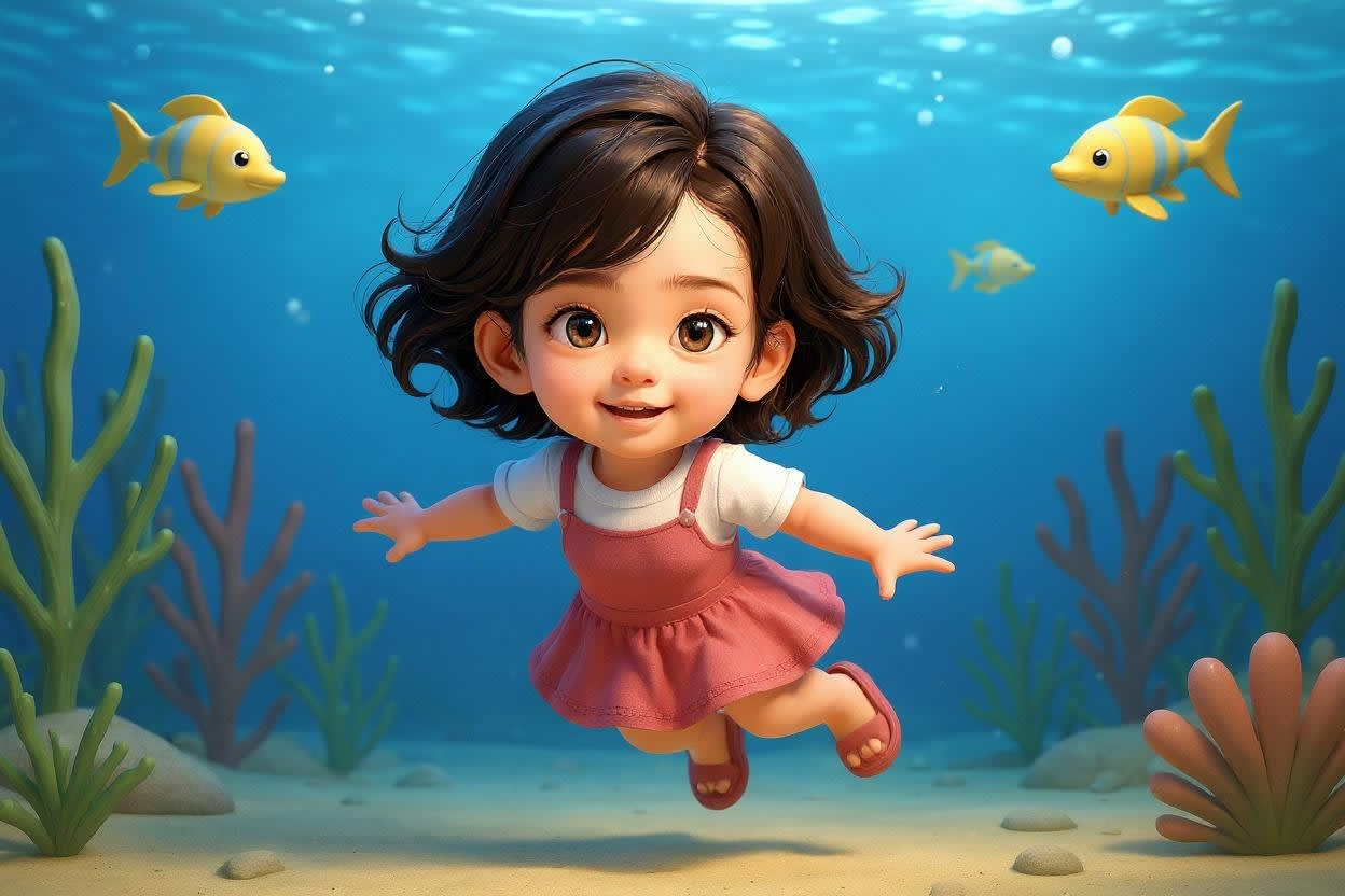 Yana's Underwater Adventure — illustration for page 8