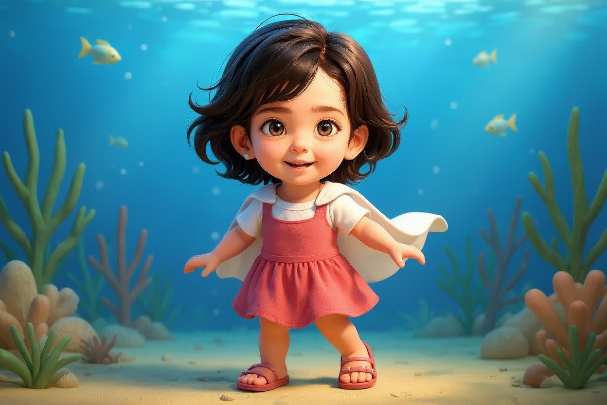 Yana's Underwater Adventure — illustration for page 9