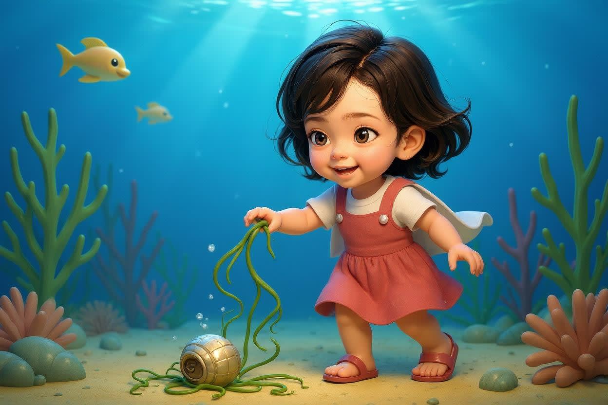 Yana's Underwater Adventure — illustration for page 10