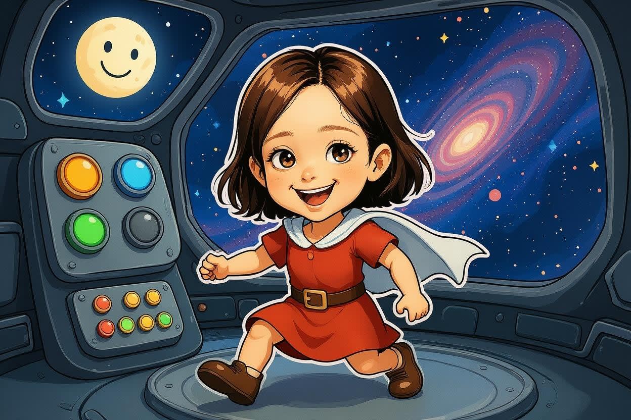 Aahana's Cosmic Quest — illustration for page 2