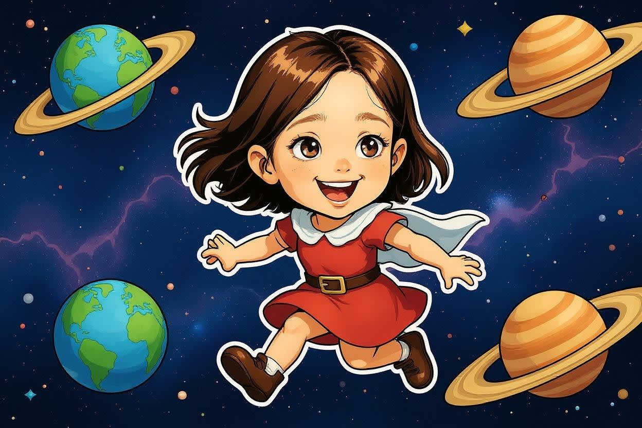 Aahana's Cosmic Quest — illustration for page 3