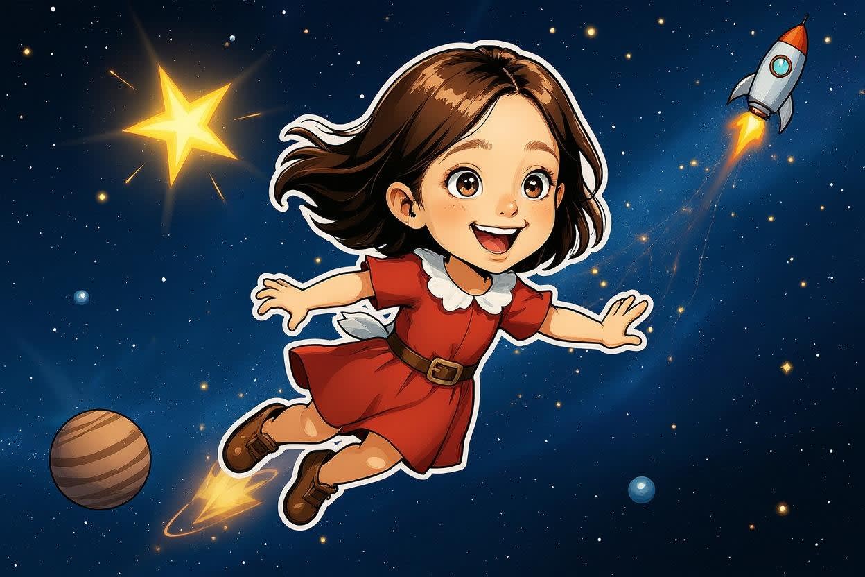 Aahana's Cosmic Quest — illustration for page 4