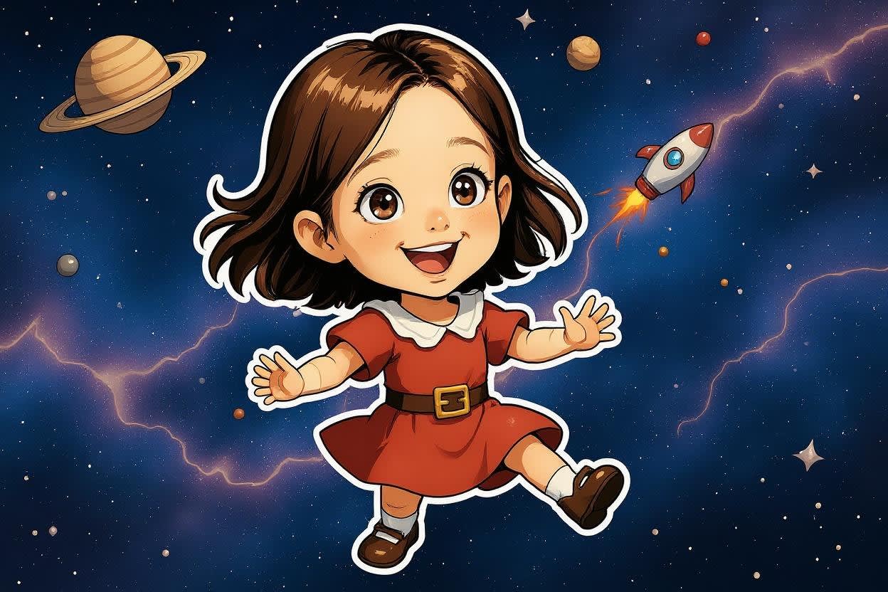 Aahana's Cosmic Quest — illustration for page 5