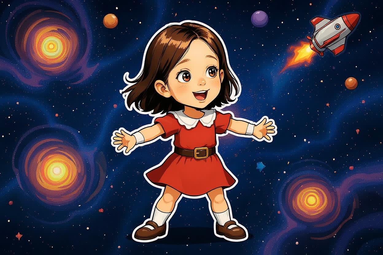 Aahana's Cosmic Quest — illustration for page 6
