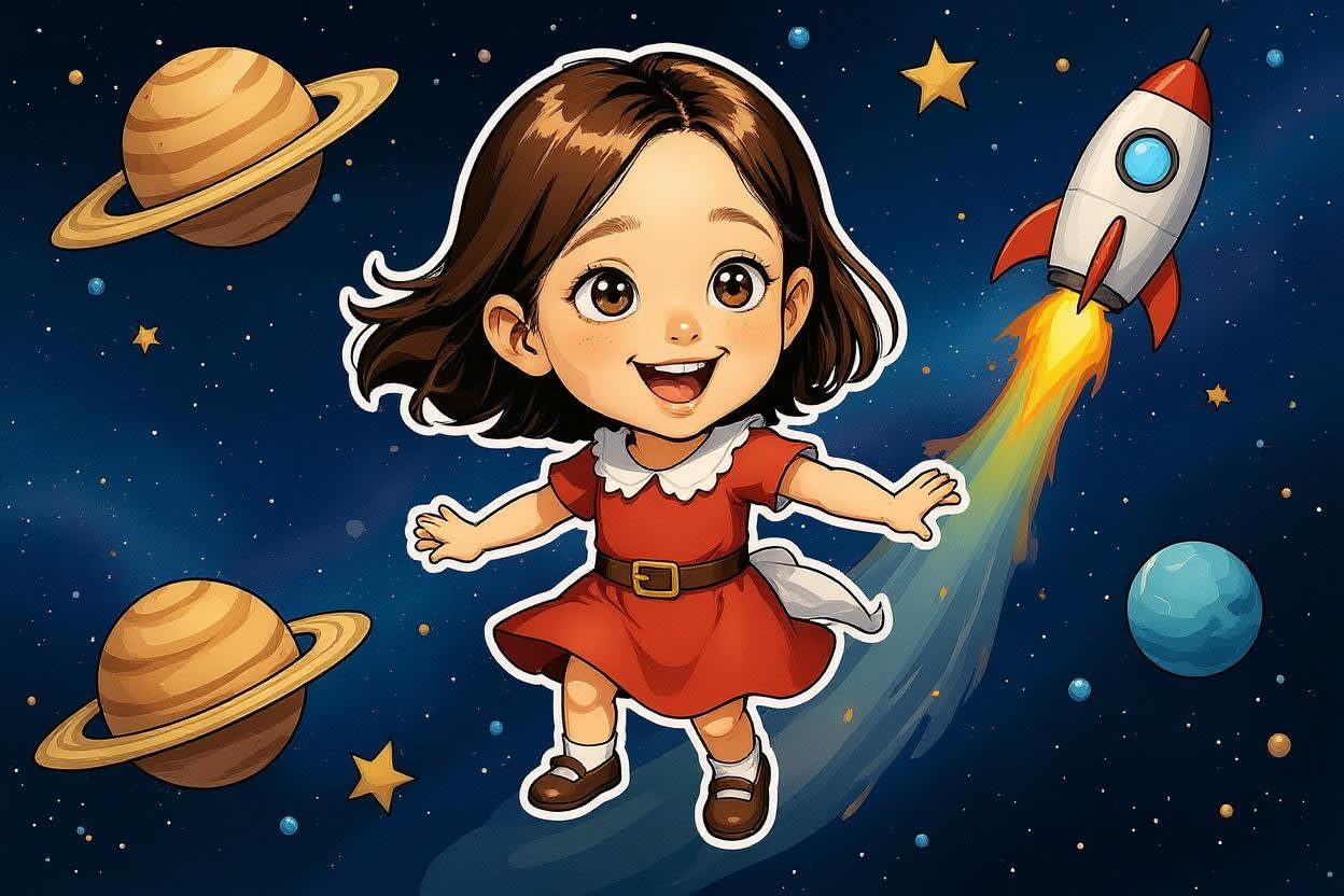 Aahana's Cosmic Quest — illustration for page 8