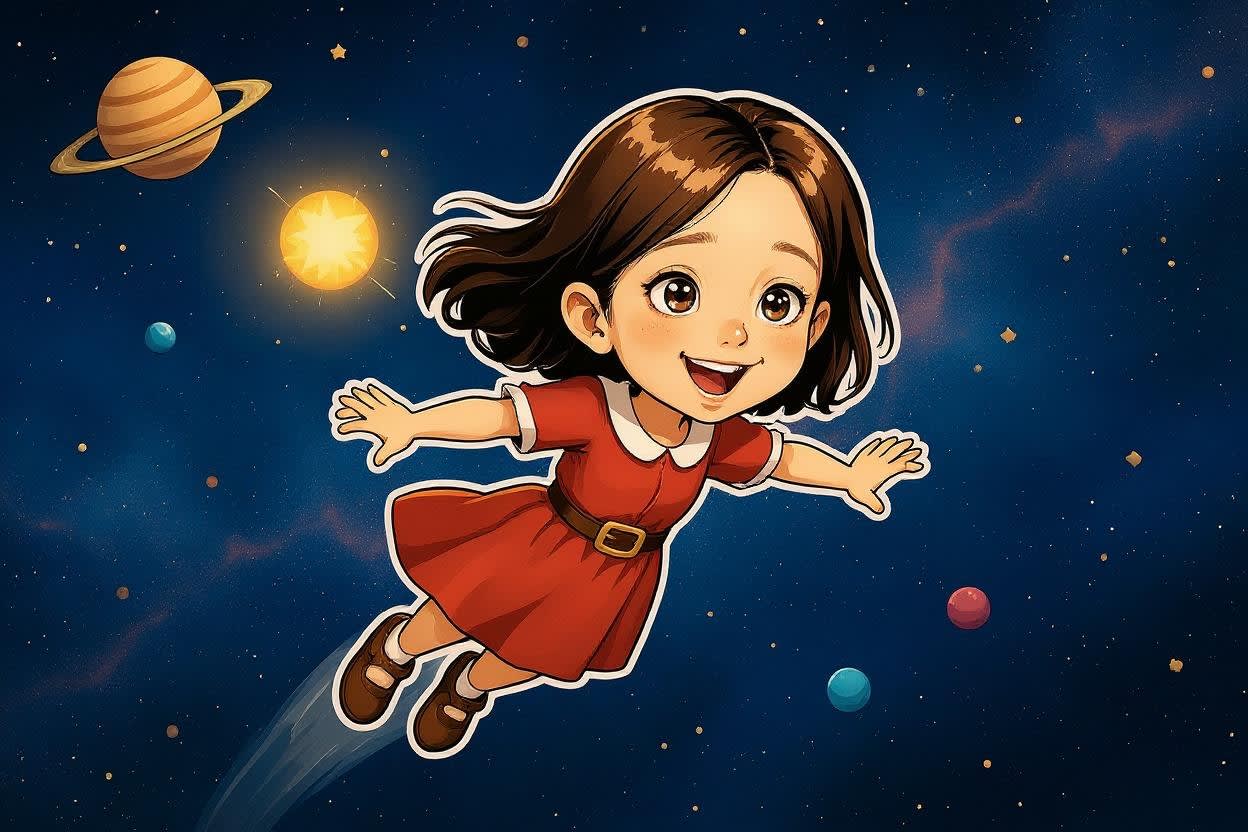 Aahana's Cosmic Quest — illustration for page 9