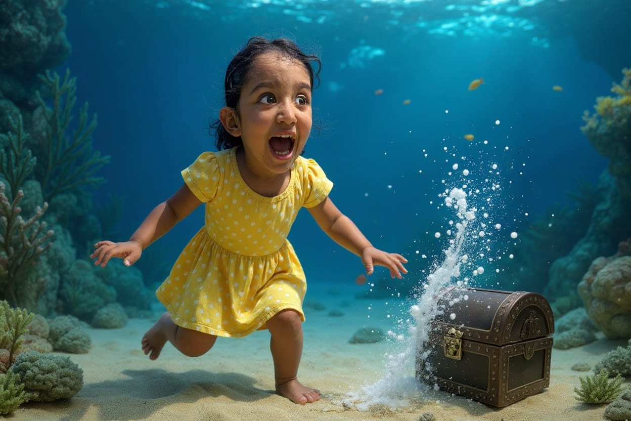 Shreya's Underwater Adventure — illustration for page 5