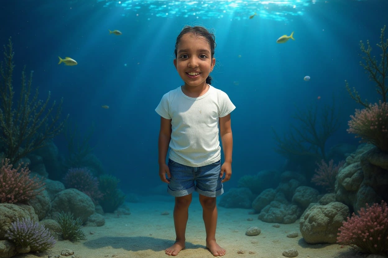 Shreya's Underwater Birthday Adventure — illustration for page 2