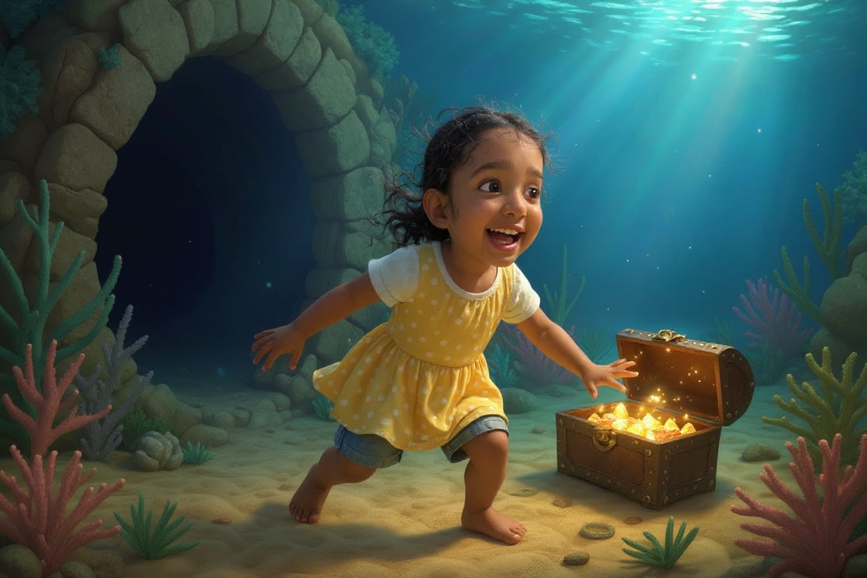 Shreya's Underwater Birthday Adventure — illustration for page 4