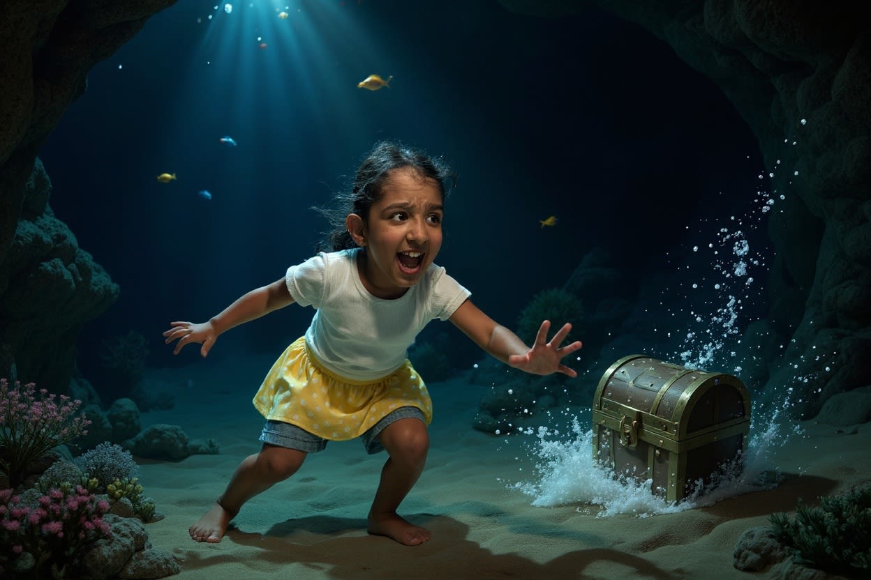 Shreya's Underwater Birthday Adventure — illustration for page 5