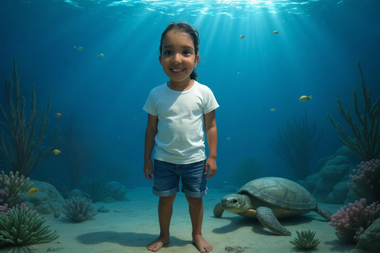 Shreya's Underwater Birthday Adventure — illustration for page 7