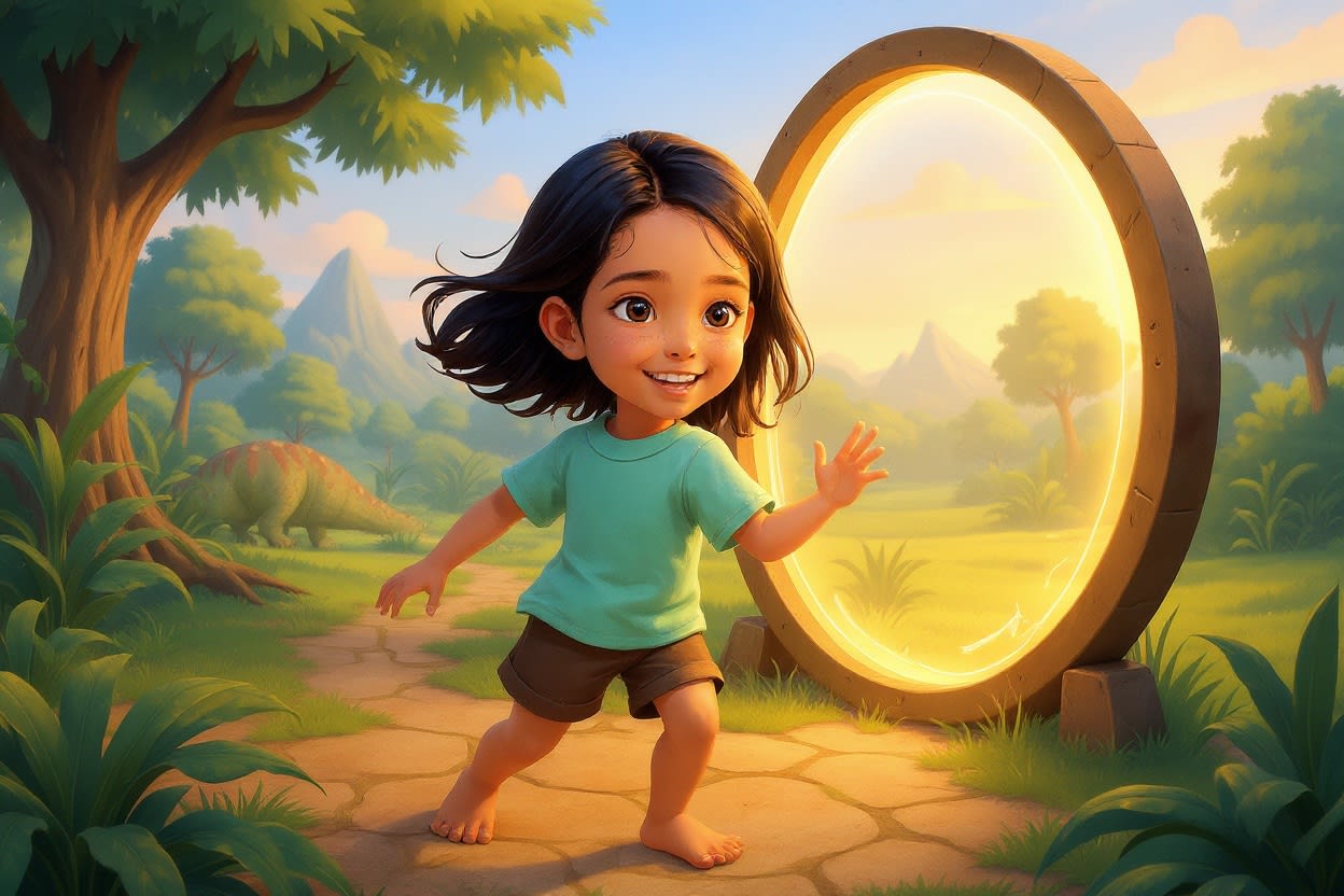 Shreya and the Dinosaur Quest — illustration for page 12