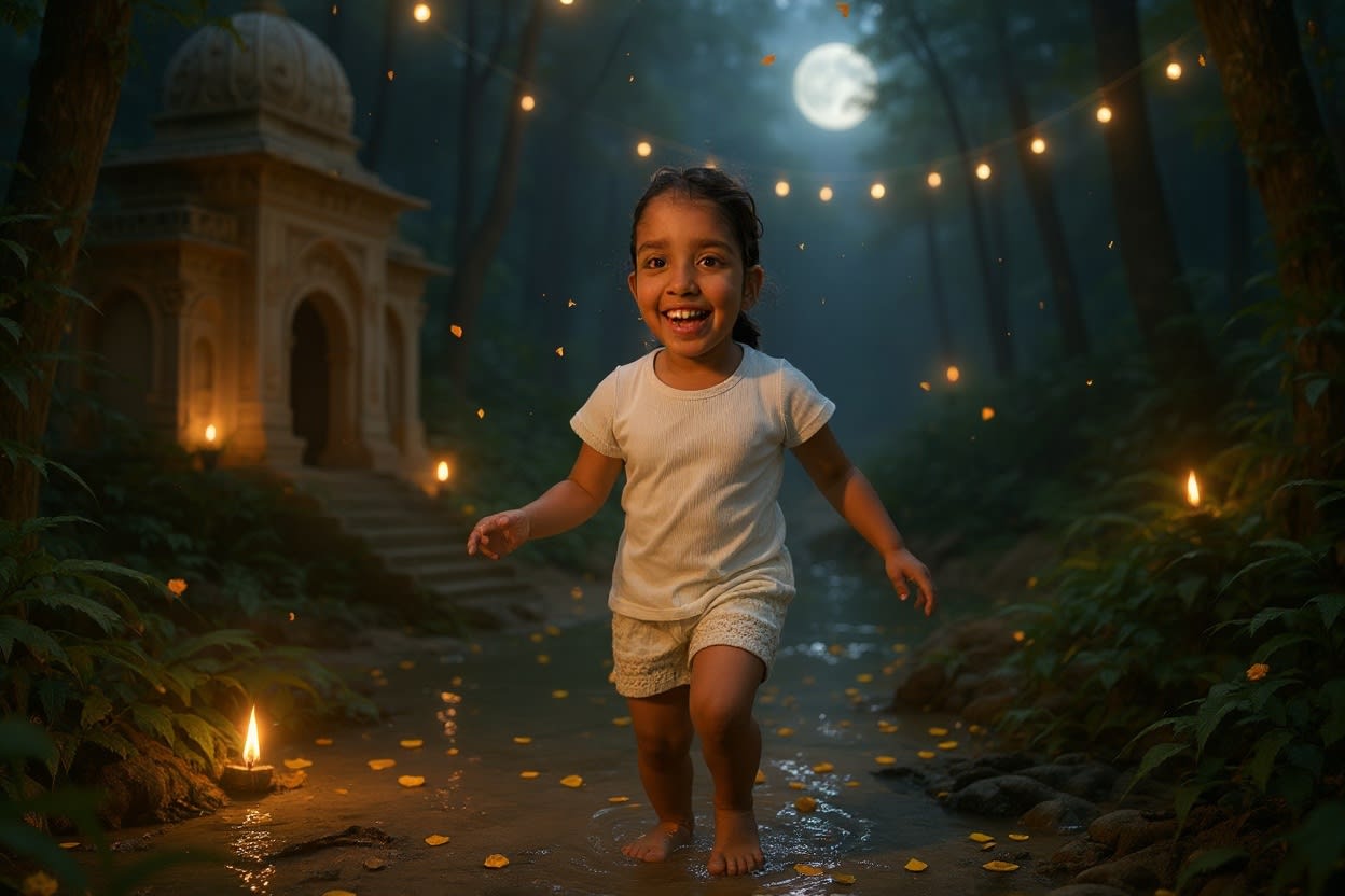 Shreya and the Diwali Adventure — illustration for page 3