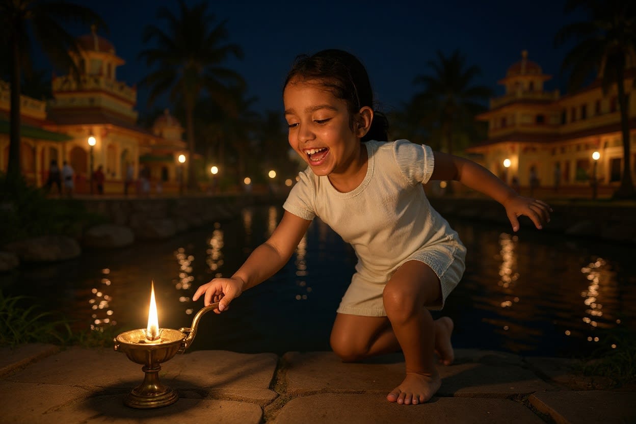 Shreya and the Diwali Adventure — illustration for page 4
