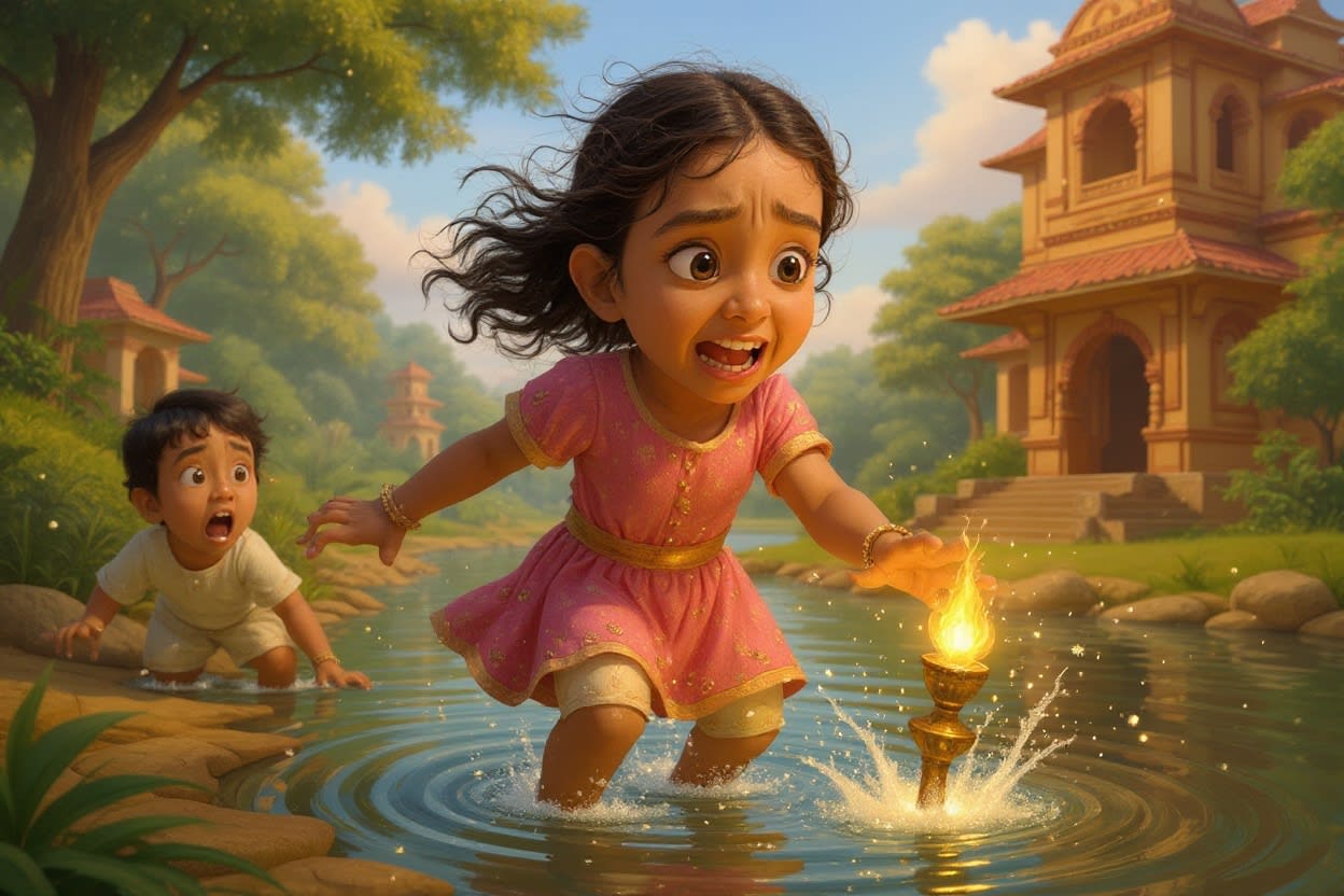 Shreya and the Diwali Adventure — illustration for page 5