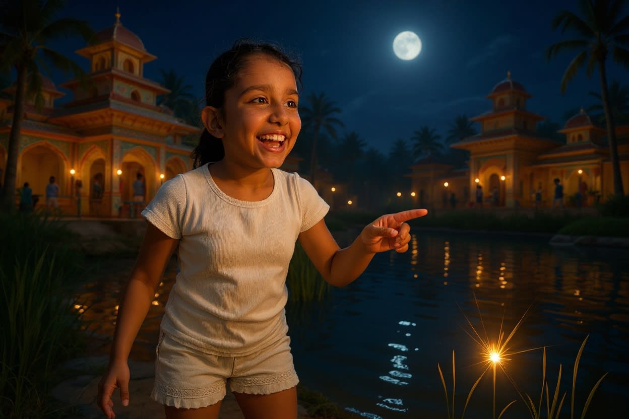 Shreya and the Diwali Adventure — illustration for page 8