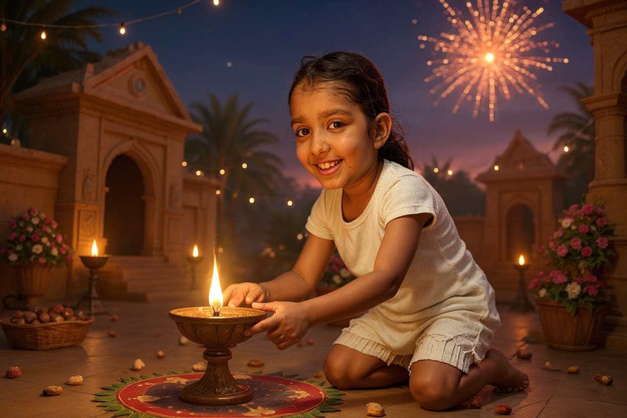 Shreya and the Diwali Adventure — illustration for page 11