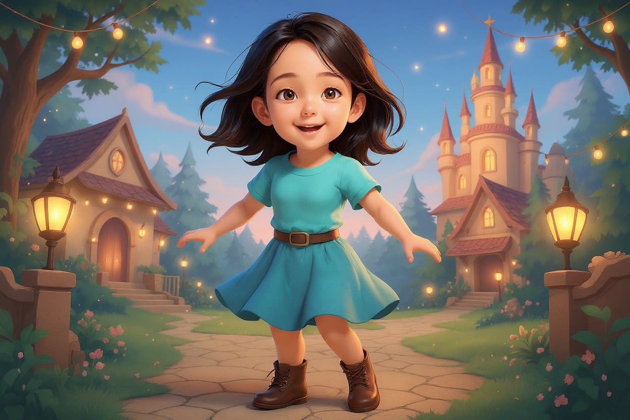 Aahana's Diwali Adventure — illustration for page 1