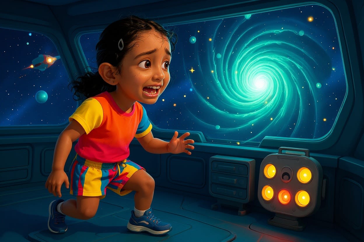 Shreya's Stellar Adventure — illustration for page 5