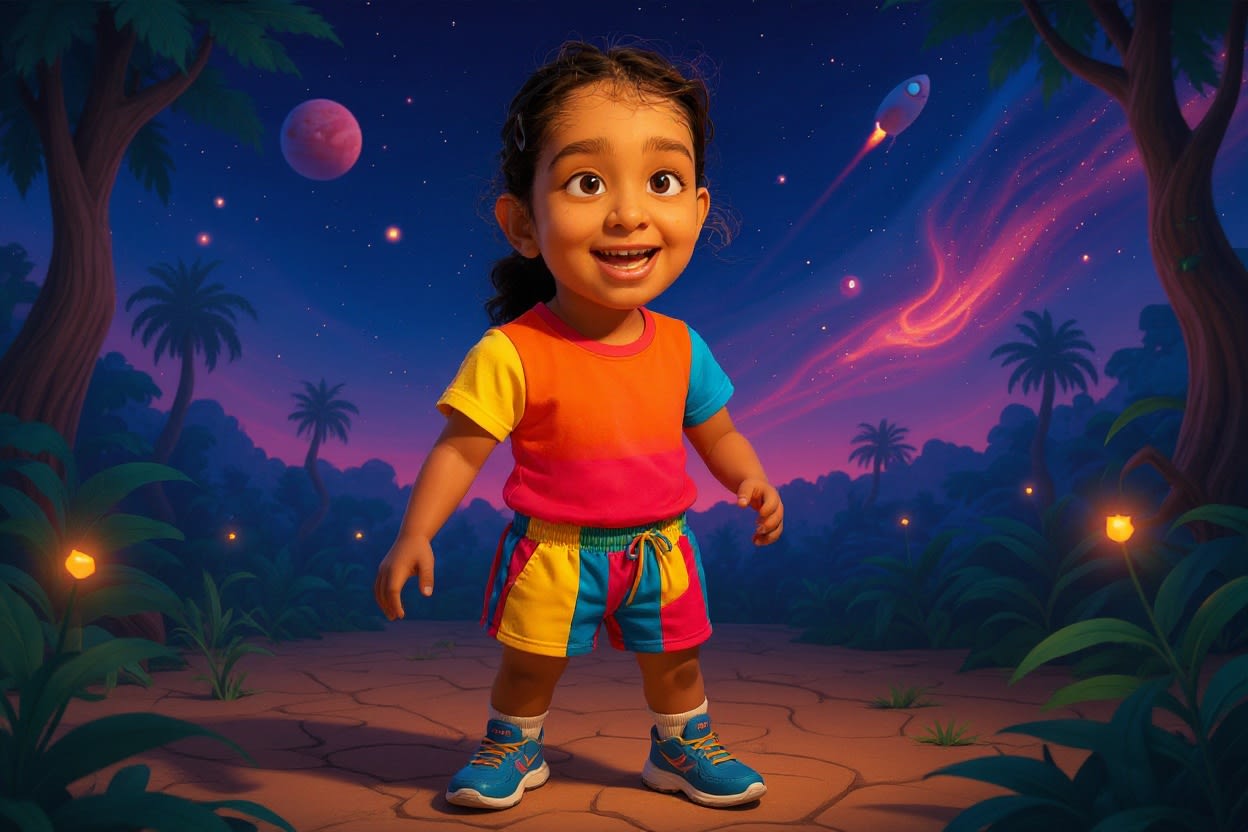 Shreya's Stellar Adventure — illustration for page 8