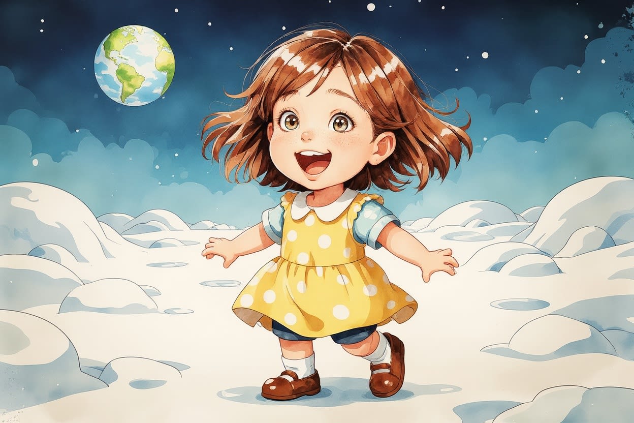 Aahana's Moon Adventure — illustration for page 4