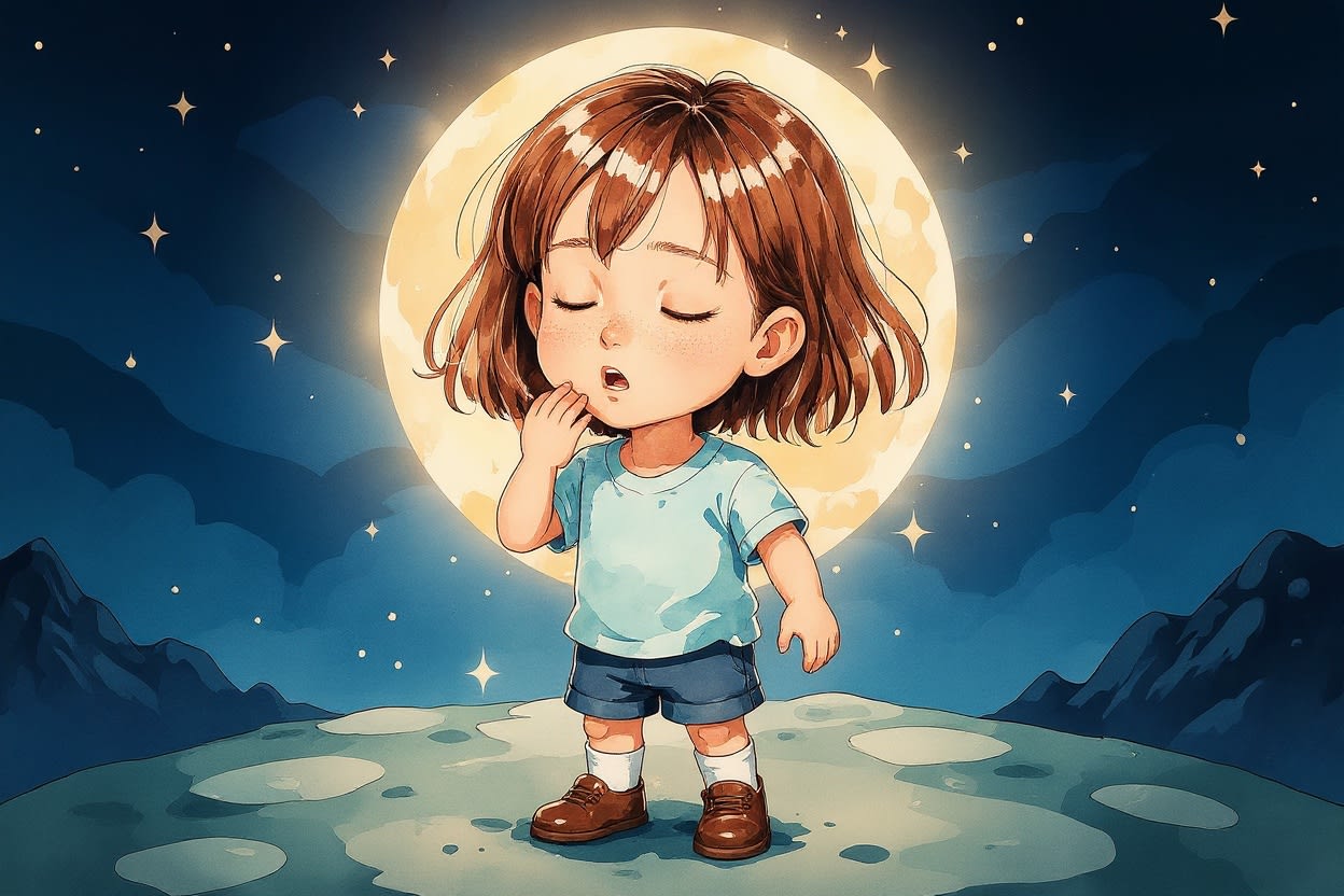 Aahana's Moon Adventure — illustration for page 9
