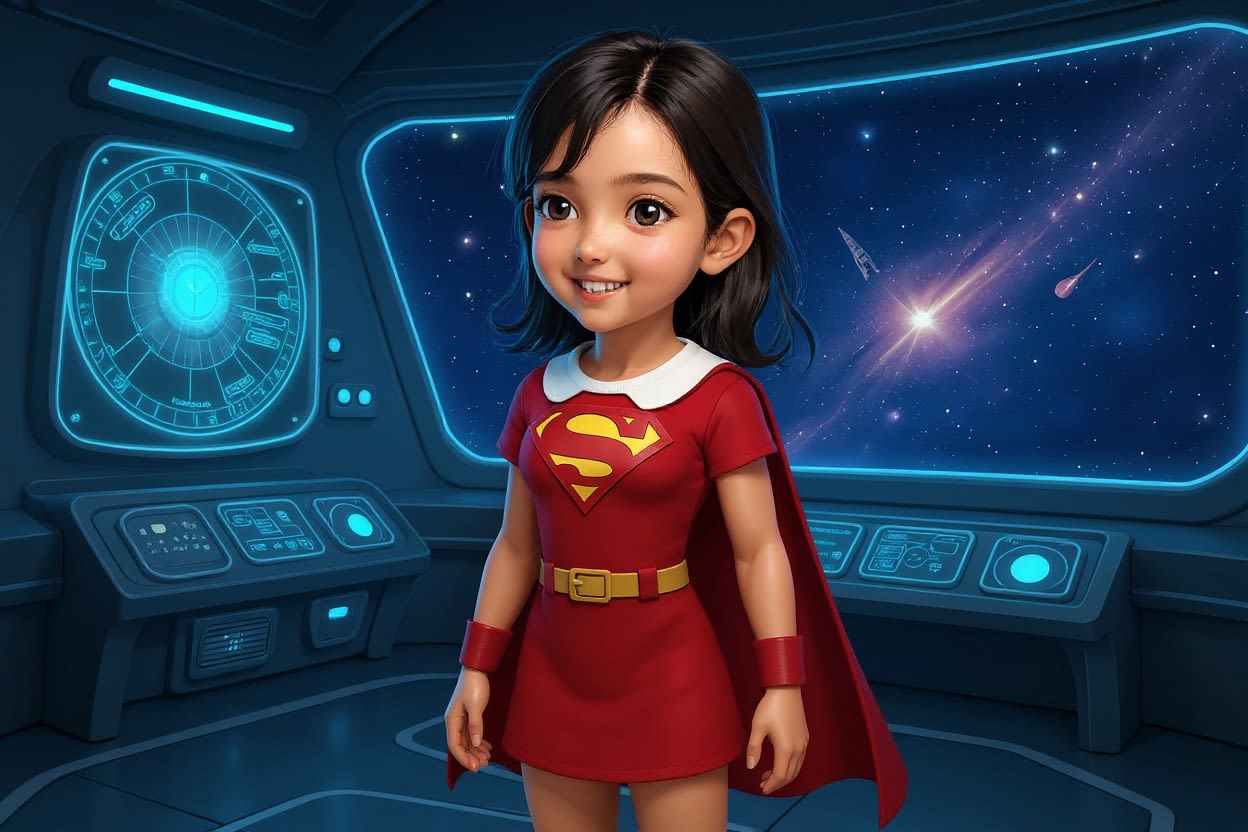 Shreya's Cosmic Quest — illustration for page 2