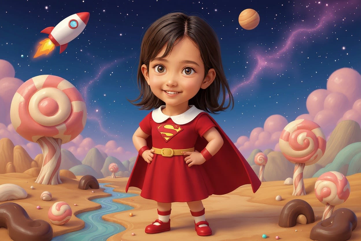 Shreya's Cosmic Quest — illustration for page 3