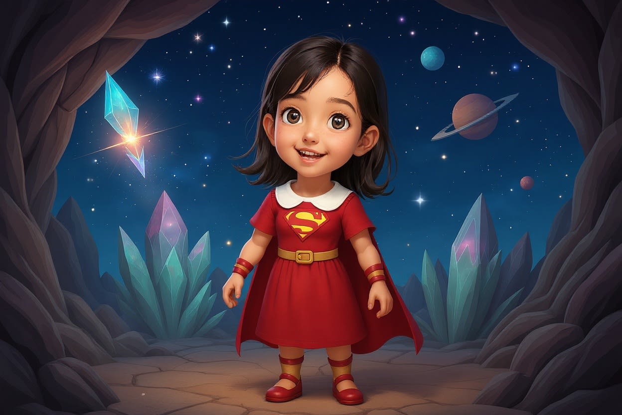 Shreya's Cosmic Quest — illustration for page 4