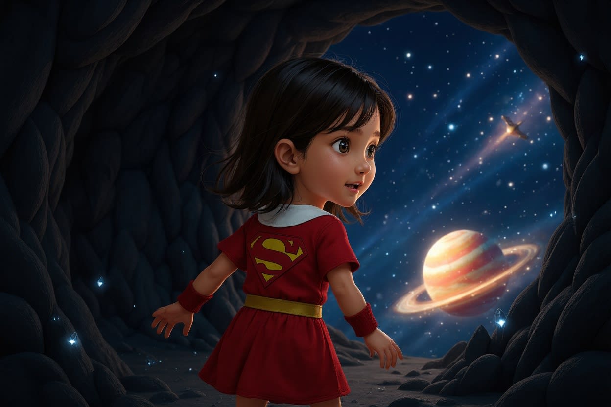 Shreya's Cosmic Quest — illustration for page 5