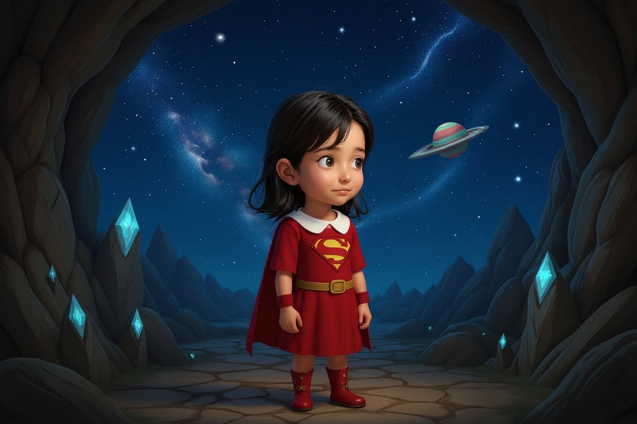 Shreya's Cosmic Quest — illustration for page 7