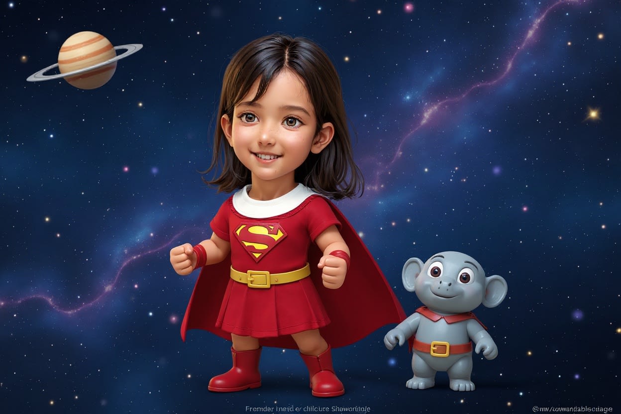 Shreya's Cosmic Quest — illustration for page 8
