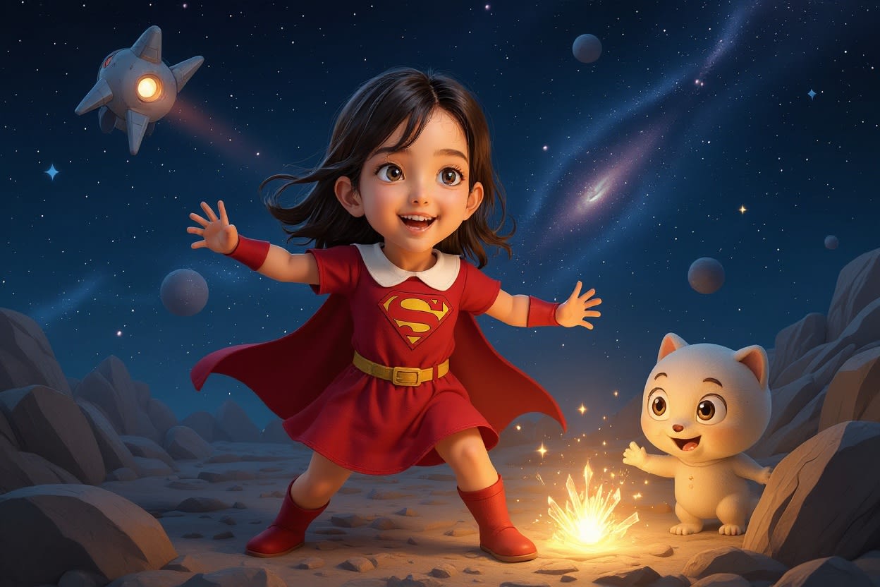 Shreya's Cosmic Quest — illustration for page 9