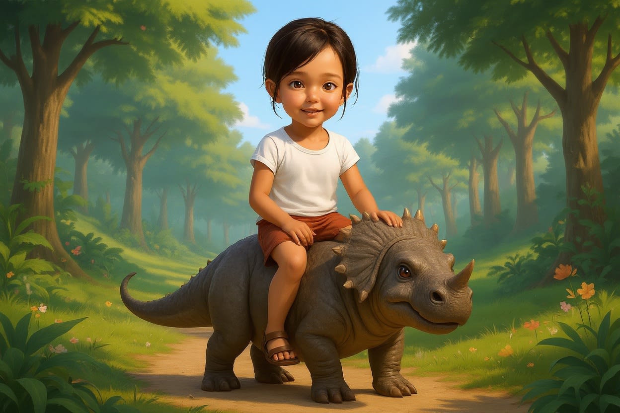 Aahana's Dinosaur Adventure — illustration for page 4