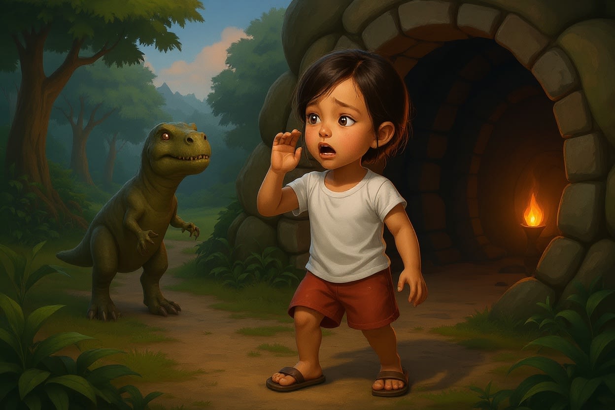 Aahana's Dinosaur Adventure — illustration for page 6