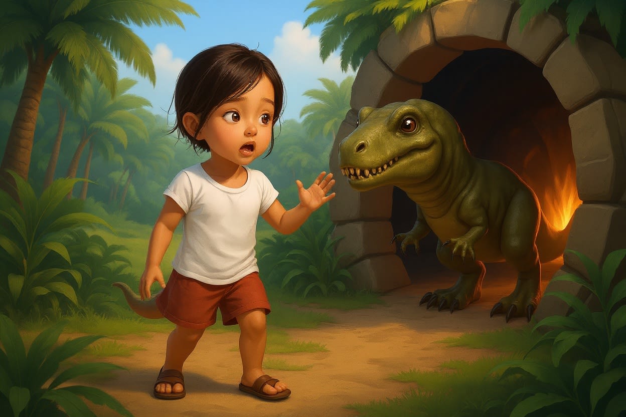 Aahana's Dinosaur Adventure — illustration for page 8