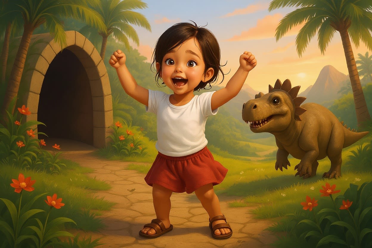 Aahana's Dinosaur Adventure — illustration for page 10