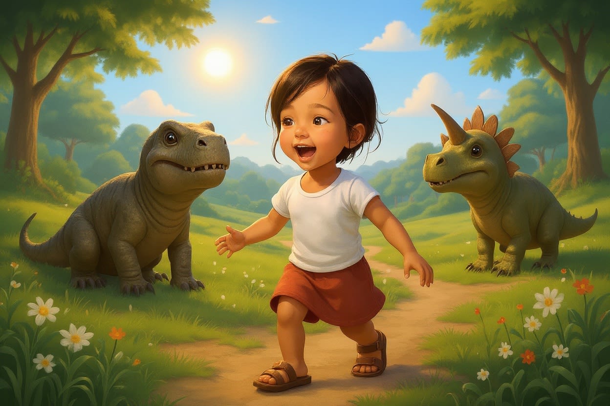 Aahana's Dinosaur Adventure — illustration for page 11