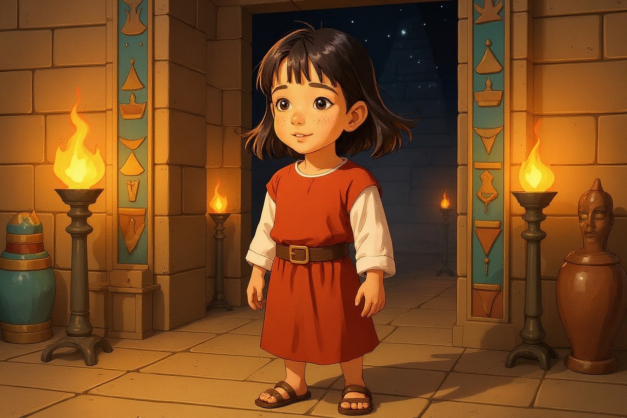 Shreya's Magical Journey to Egypt — illustration for page 3