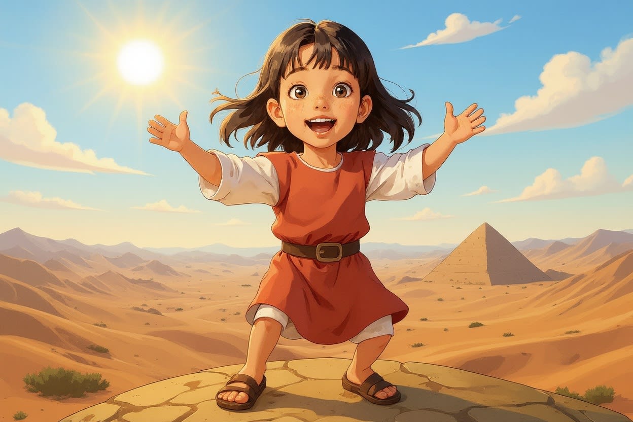 Shreya's Magical Journey to Egypt — illustration for page 9