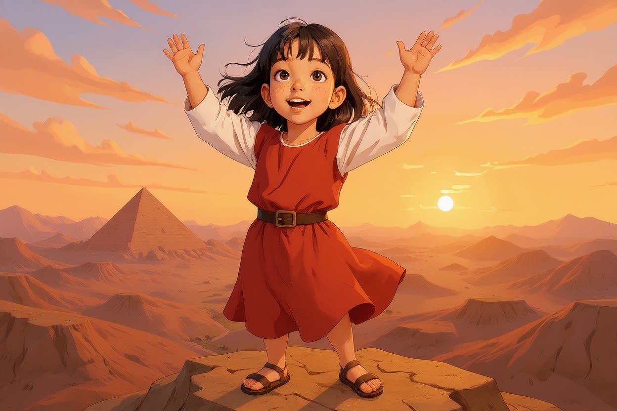 Shreya's Magical Journey to Egypt — illustration for page 10