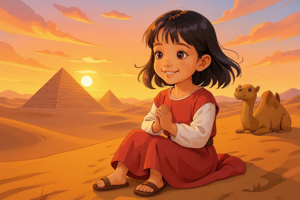 Shreya's Magical Journey to Egypt — illustration for page 11