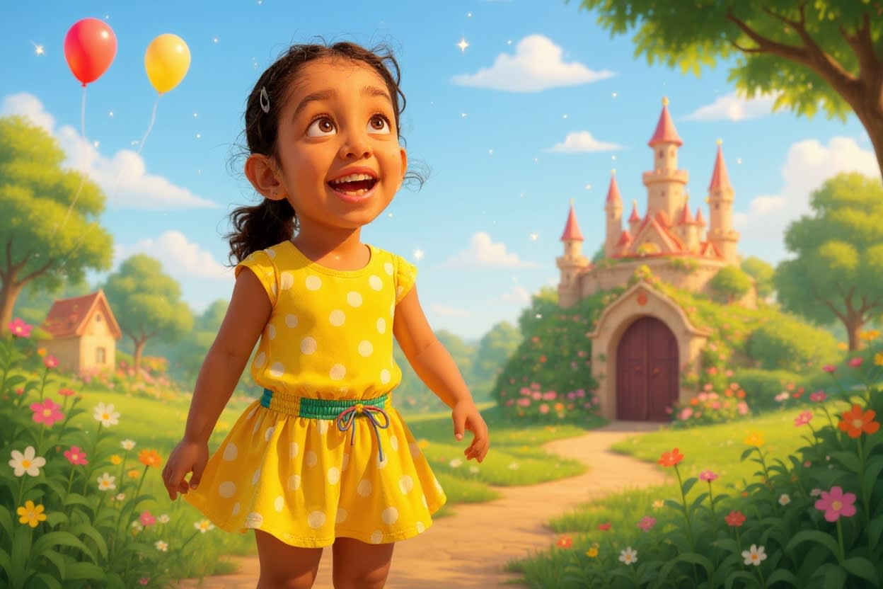 Shreya and the Enchanted Birthday Quest — illustration for page 1