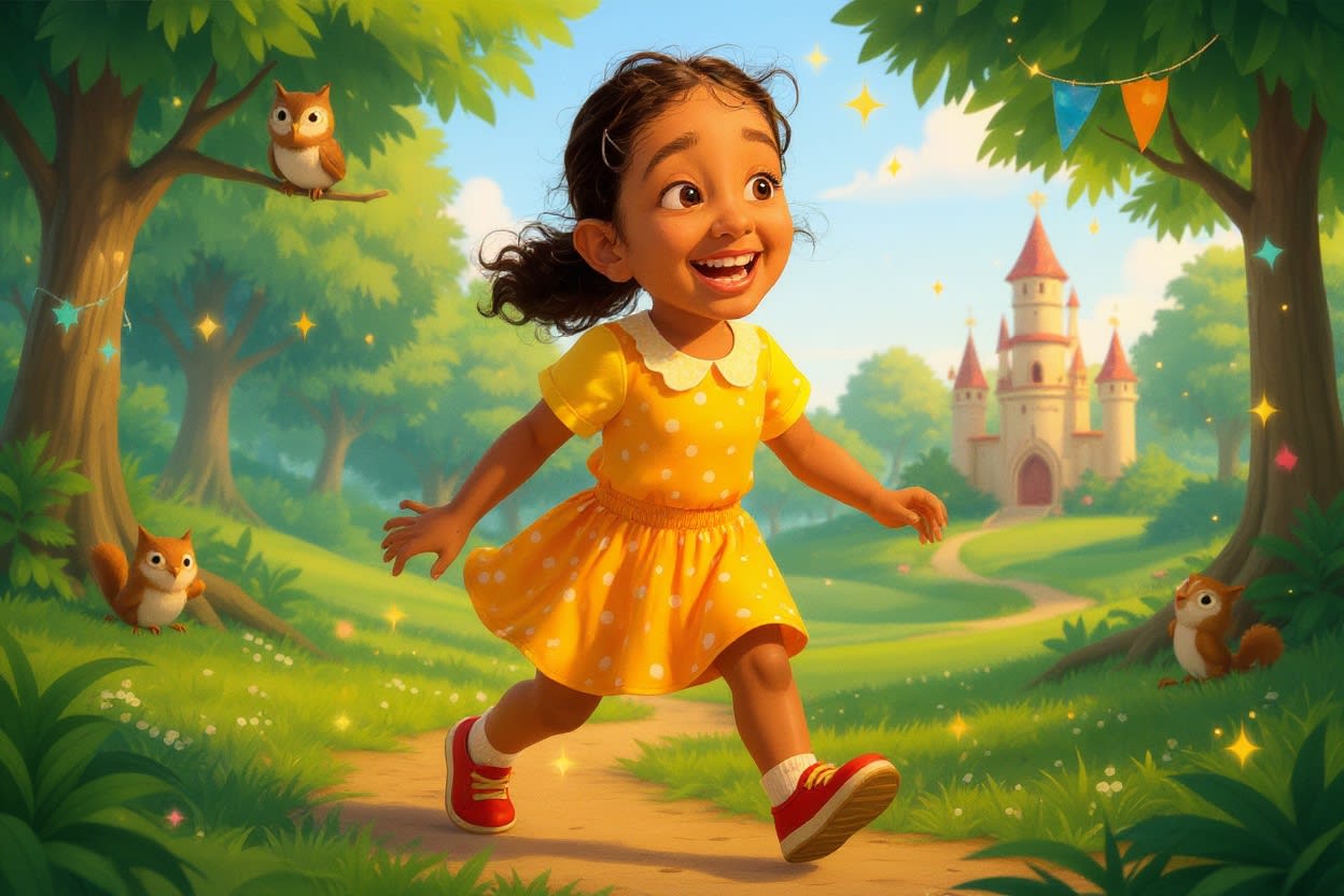 Shreya and the Enchanted Birthday Quest — illustration for page 4