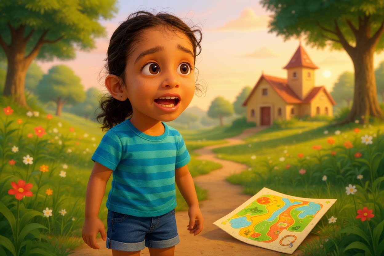 Shreya and the Spinosaurus Surprise — illustration for page 1