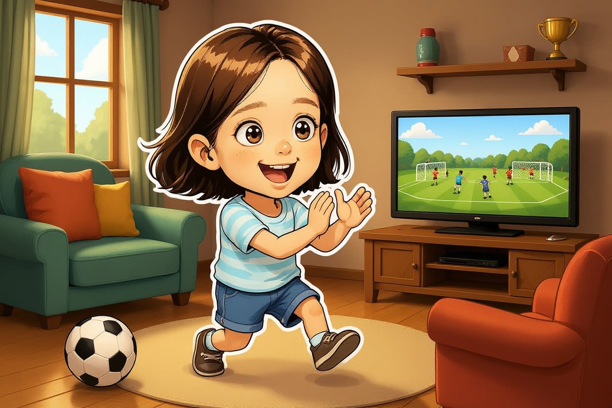Aahana and the Magical Football — illustration for page 1