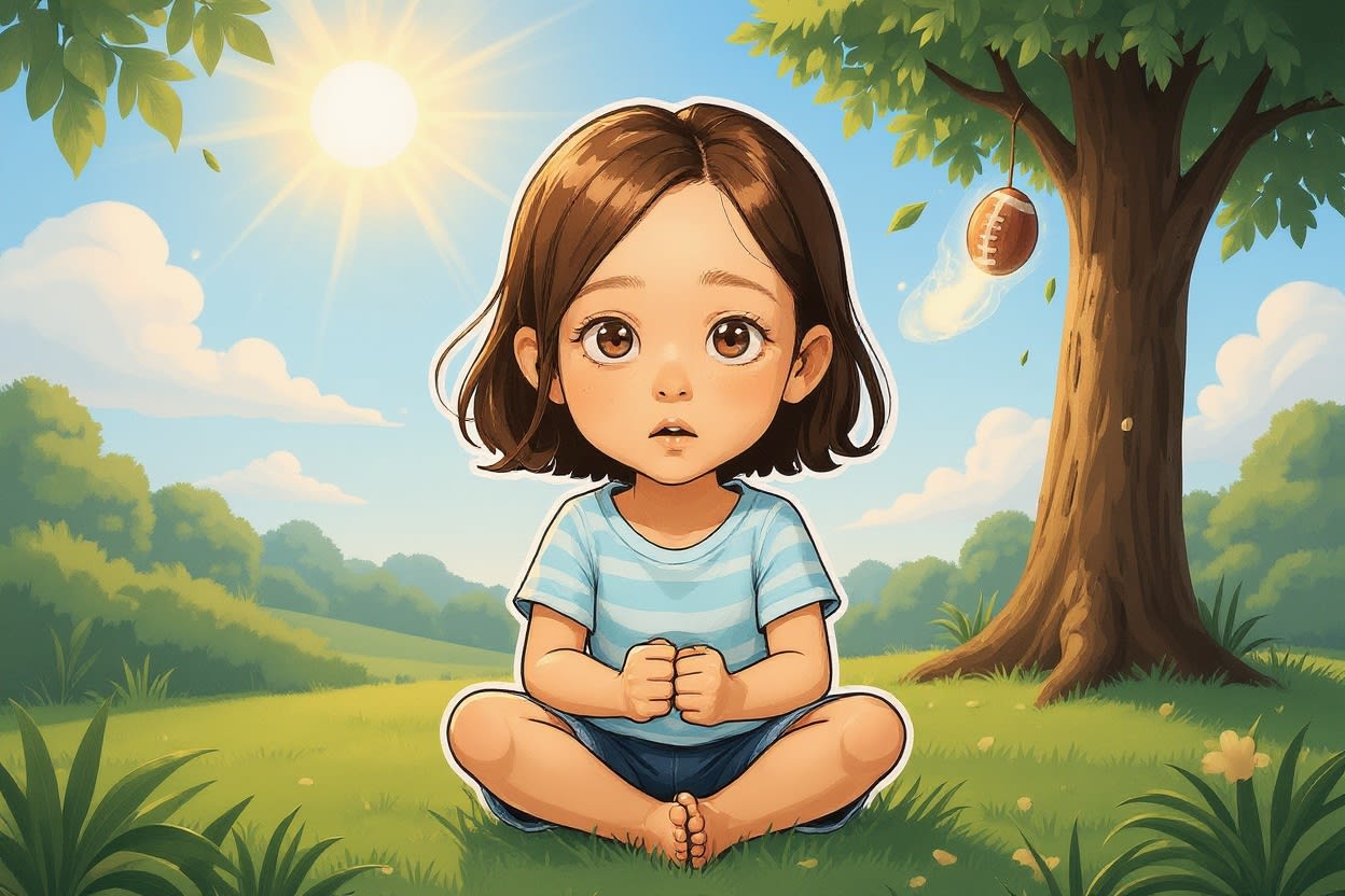Aahana and the Magical Football — illustration for page 8
