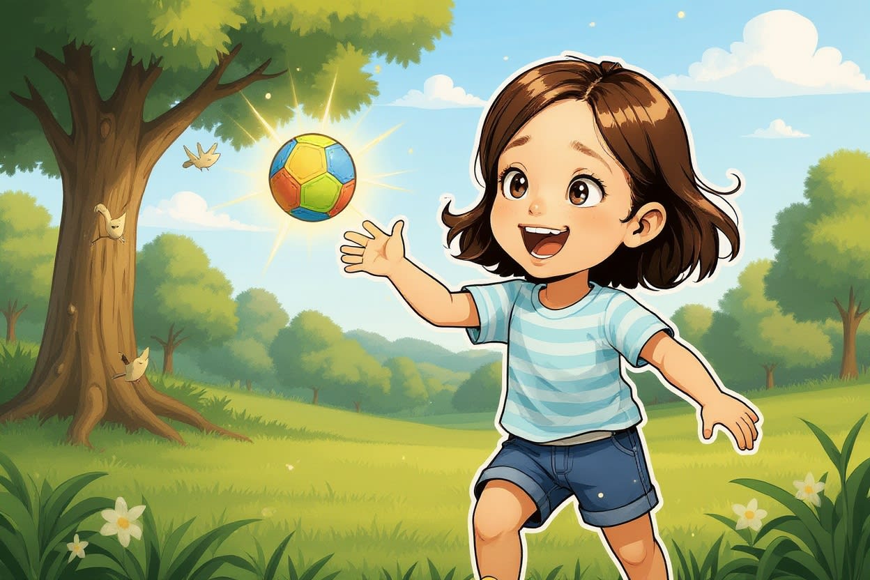 Aahana and the Magical Football — illustration for page 9