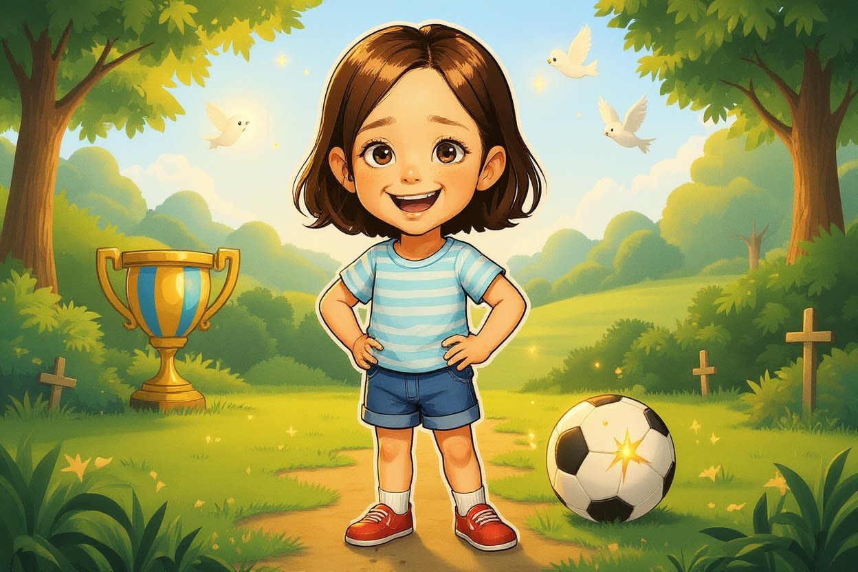 Aahana and the Magical Football — illustration for page 11